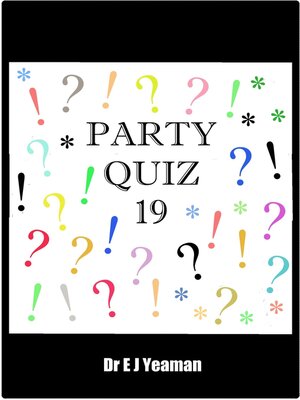 cover image of Party Quiz 19 (Boys' Special)